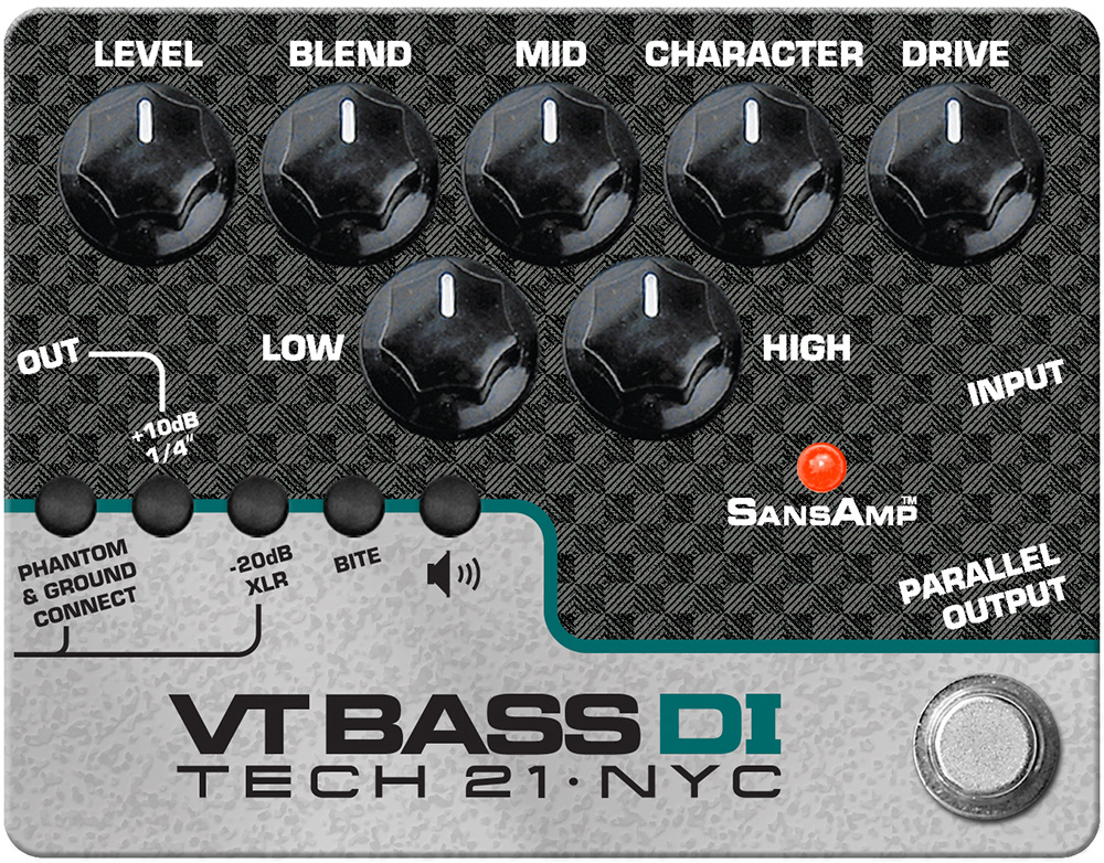 Tech 21 SansAmp VT Bass DI Pedal Now Shipping – No Treble