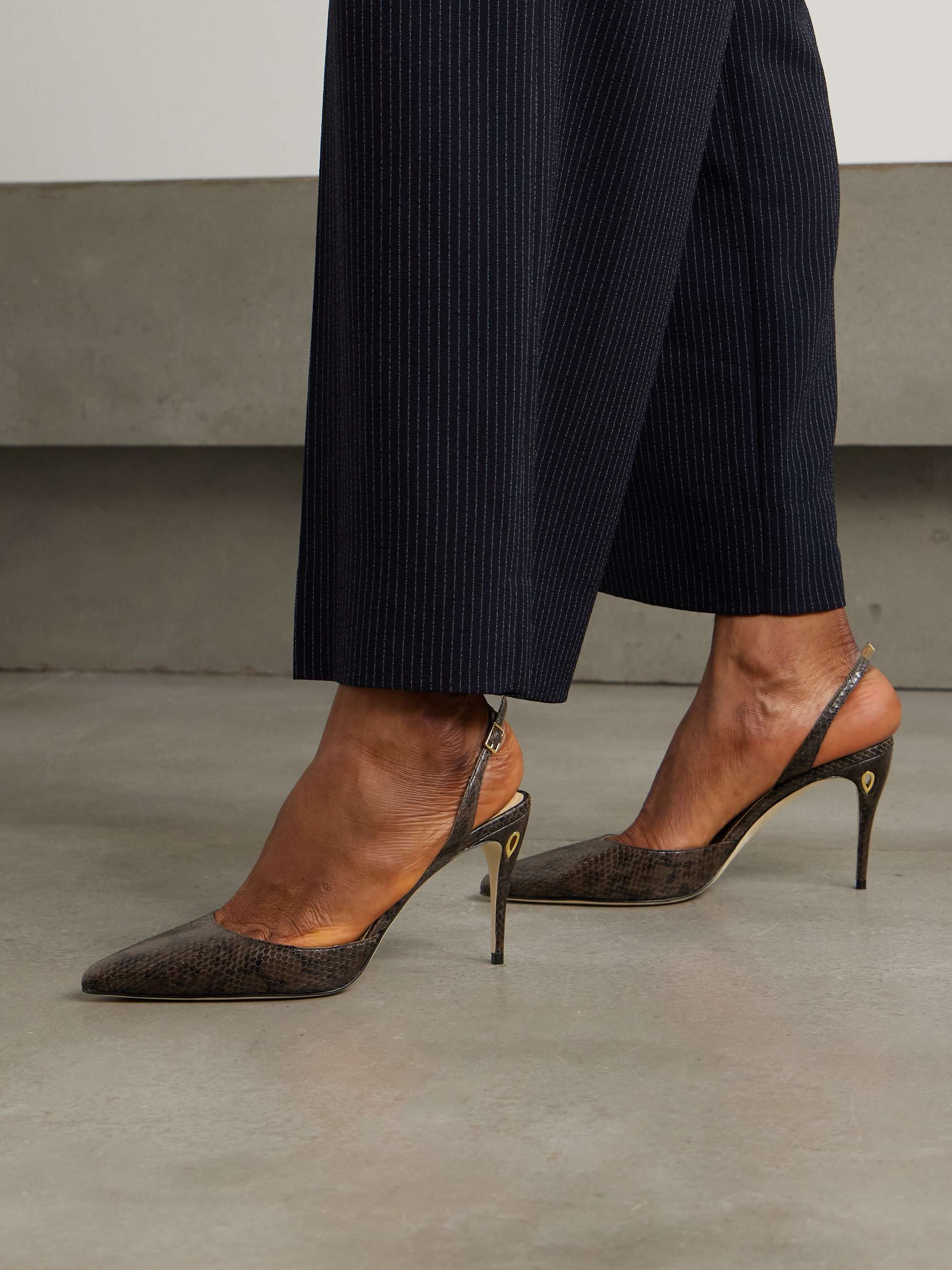 JENNIFER CHAMANDI Vittorio 85 elaphe point-toe slingback pumps