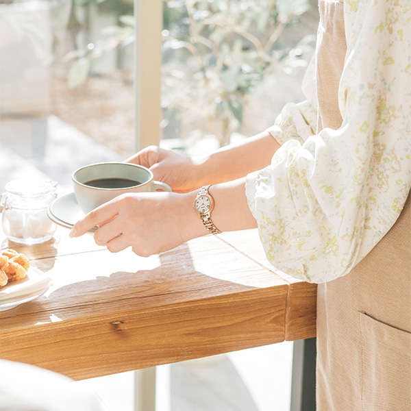 wicca ソーラーテック電波時計 KS1-961-11 レディス(ピンクゴールド