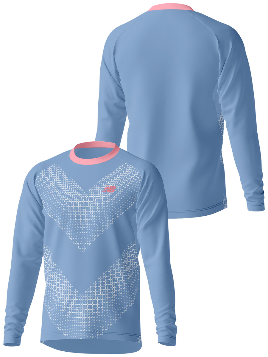 昇華】長袖ラグランスリーブゲームシャツ/Vボーダー｜JMFC0222