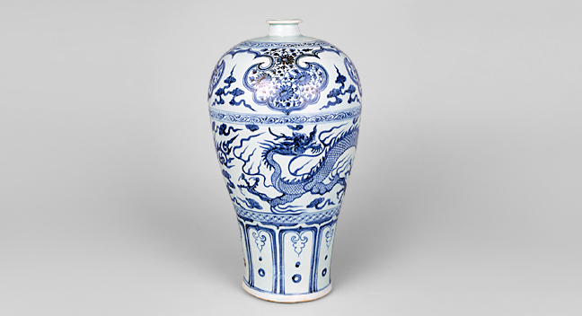 青花龍鳳凰文梅瓶｜根津美術館