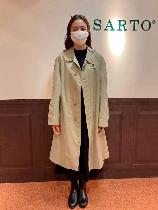 Burberryコートのラグラン袖ボリューム調整|アウター|BLOG | ブログ