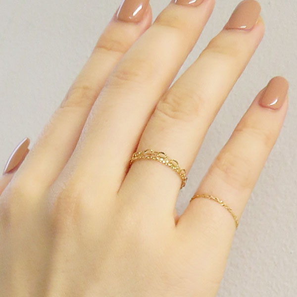 K18 チェーンリング 228SDC4 #9: K18(18金)│アクセサリーパーツの