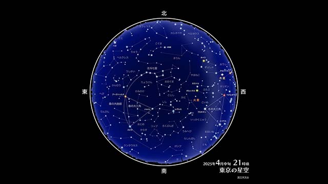 東京の星空・カレンダー・惑星（2025年4月） | 国立天文台(NAOJ)