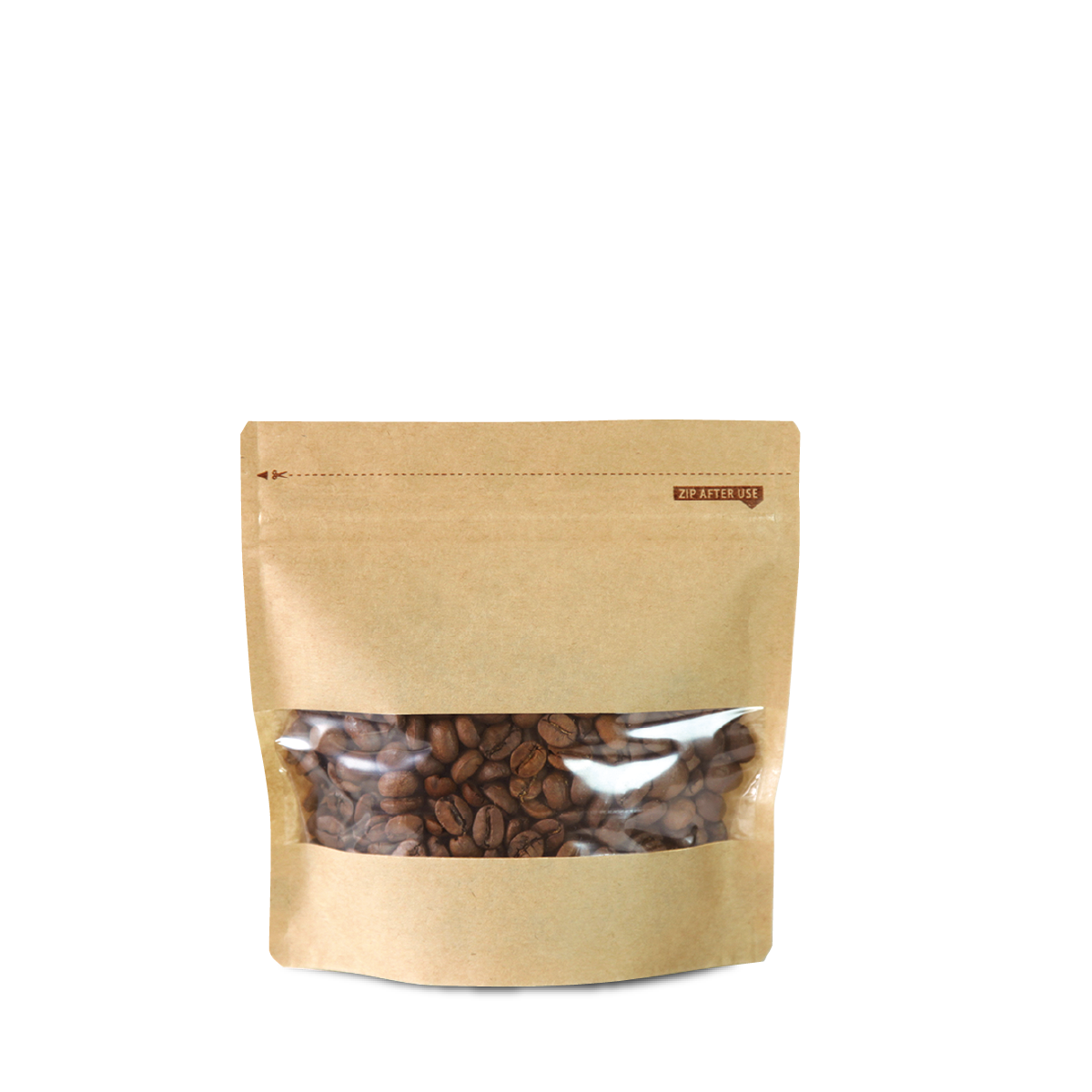 窓あきスタンドチャッカー80～100g クラフト｜ニコノスオンライン