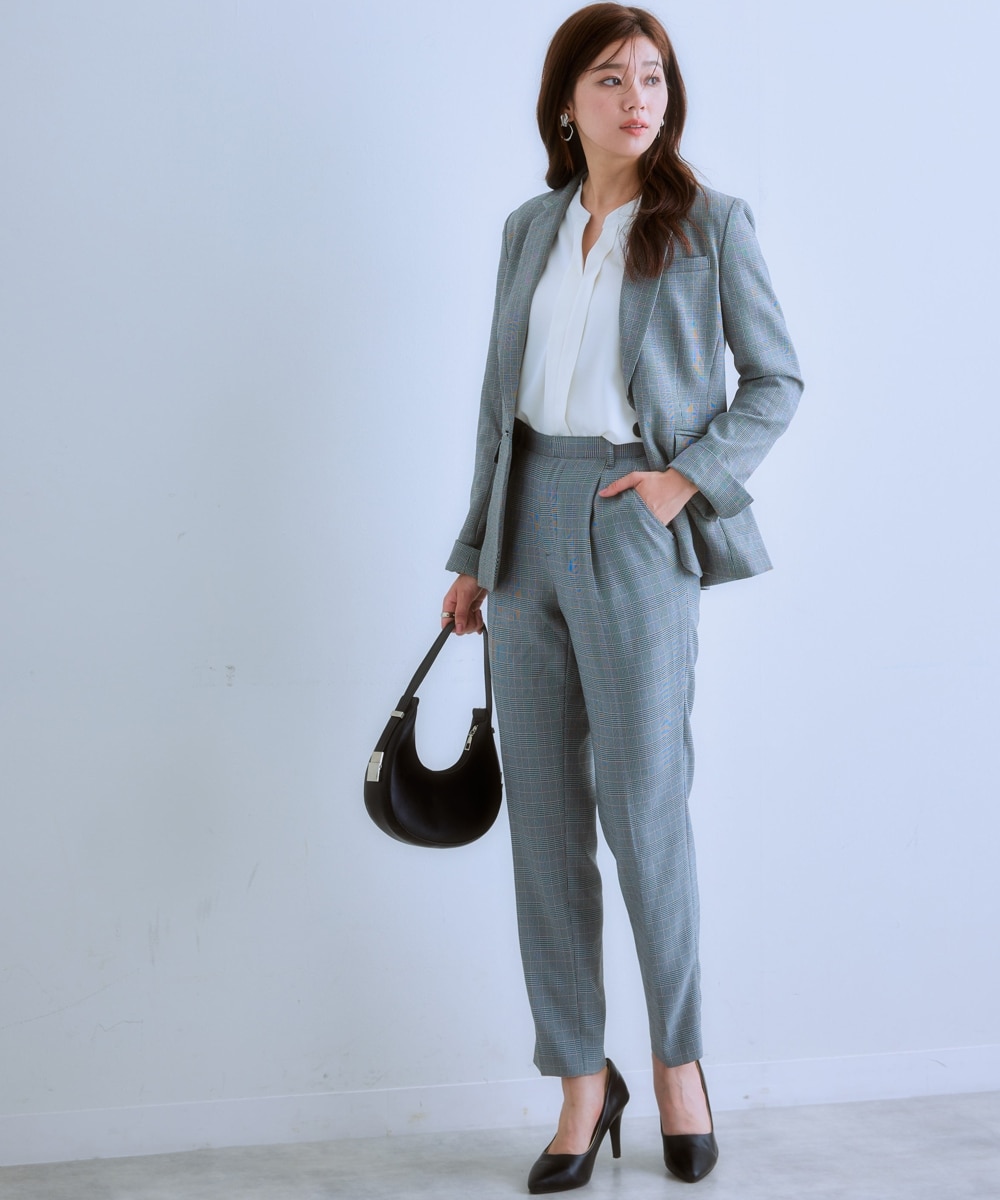 レディーススーツ】セットアップ対応9分丈テーパードパンツ（上下別売