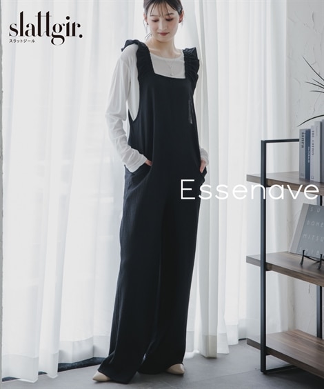 ブラック・黒系 大きいサイズ サロペット 通販【ニッセン公式】