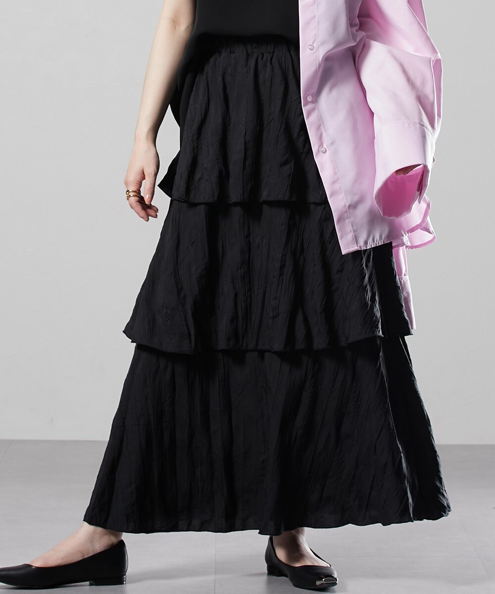 ワッシャークロスティアードスカート ［Soiunique］ 通販【ニッセン】