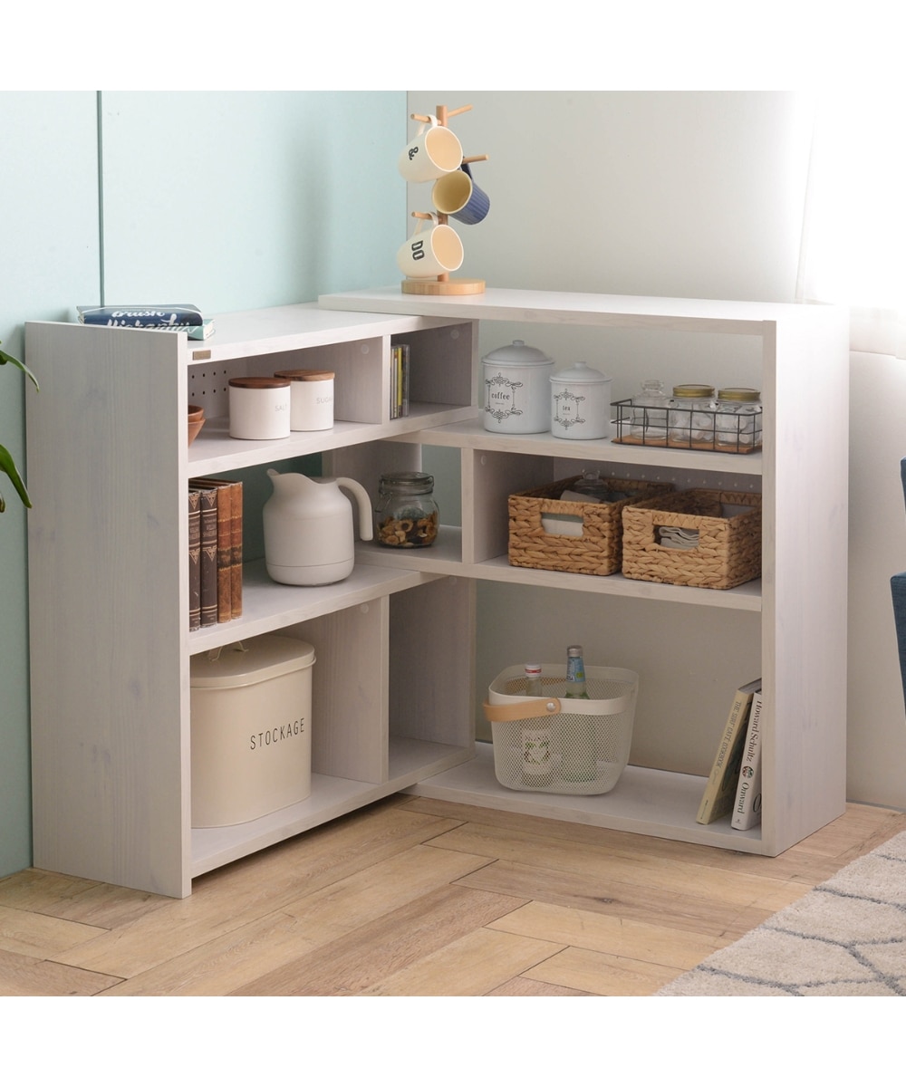 伸縮・回転が自由自在なオープンラック 通販【ニッセン】