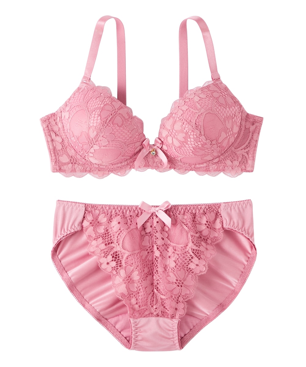 カラーランジェリー ノンワイヤーブラジャーショーツセット 通販