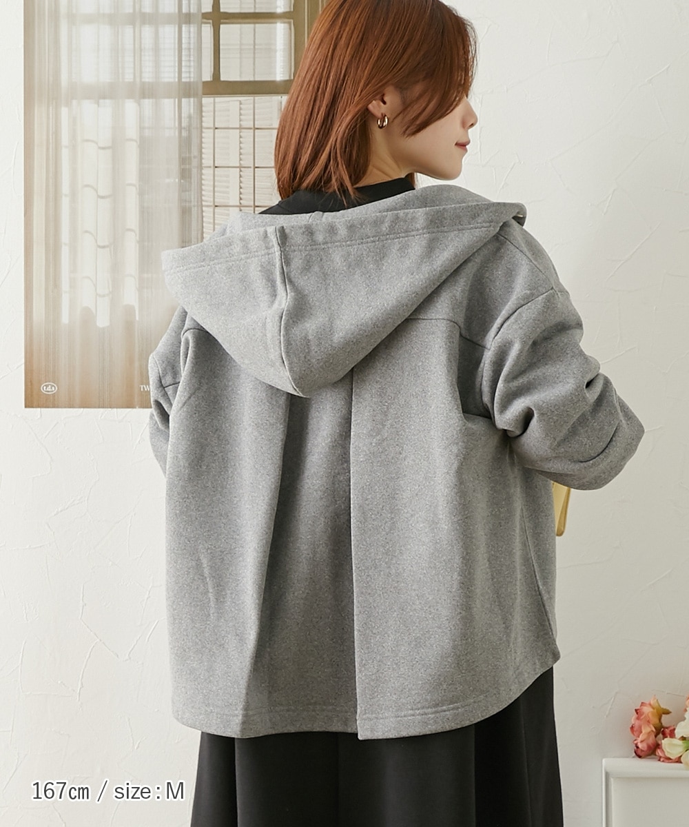 裏起毛 後タックジップアップパーカー 通販【ニッセン】