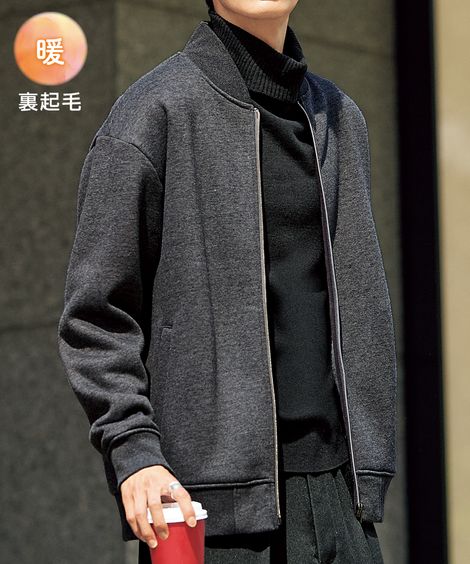 裏起毛カットソージップアップブルゾン【大きいサイズ有】 通販