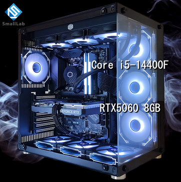 Intel Core i5-14400F ／ RTX5060 8GB ガラス2面ATX ゲーミングPC