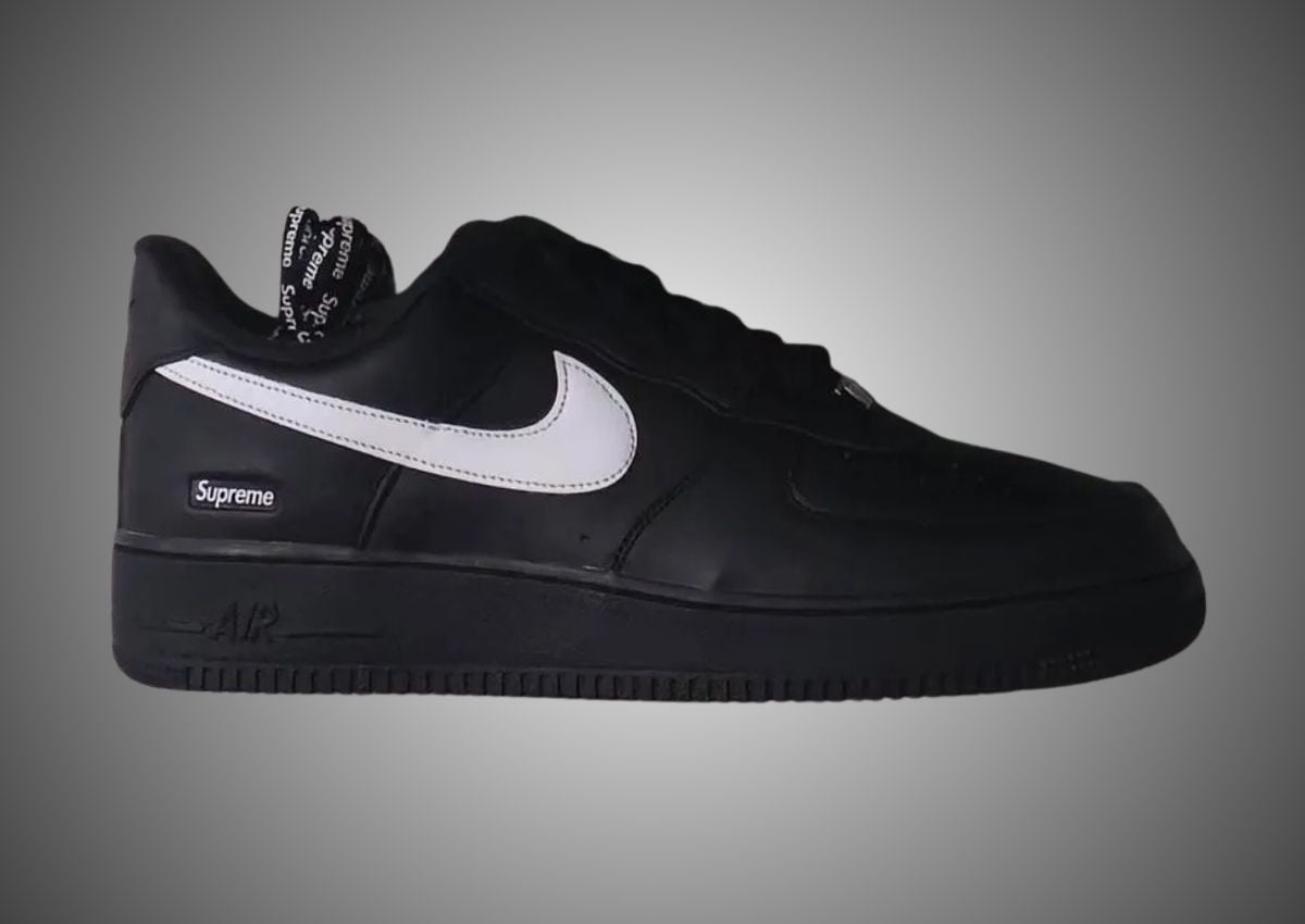 Supreme x Nike Air Force 1 Low Black White 2025 CU9225-002