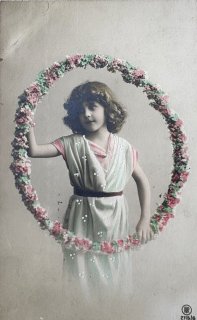 Postcard 子ども Children Photo - Snowdrop Postcards アンティーク