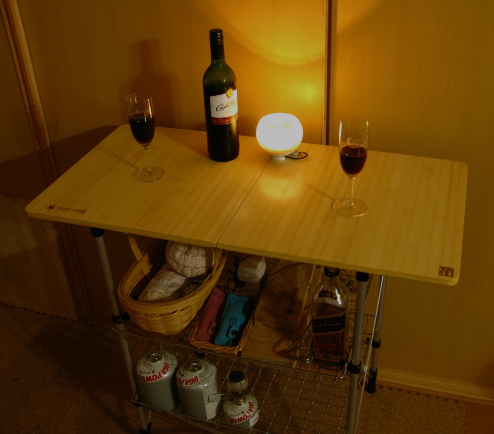snow peak club:自宅に立ち飲みバー(^-^) フィールドキッチンテーブル