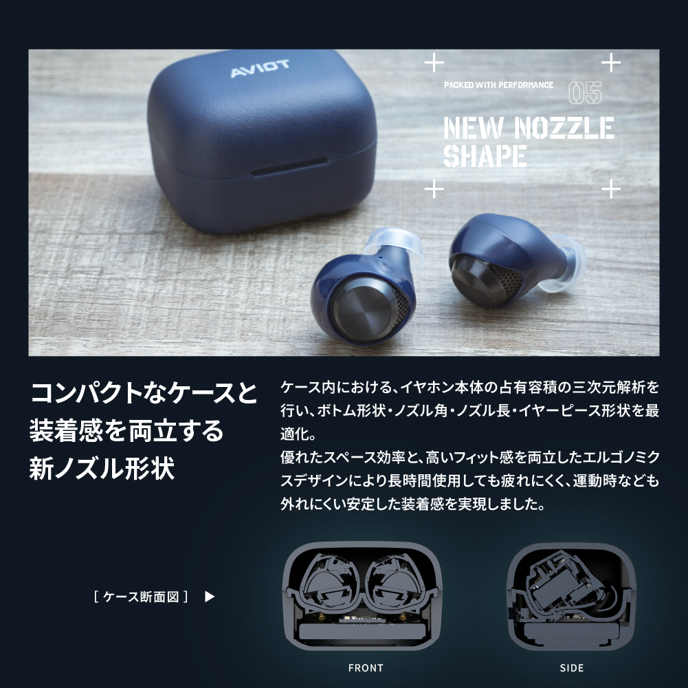 完全ワイヤレスイヤホン Black TE-A1-BK ［ワイヤレス(左右分離