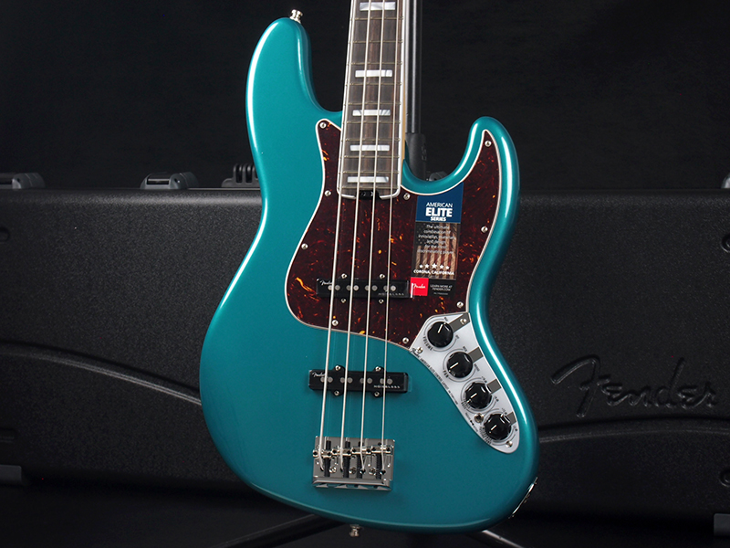Fender American Elite Jazz Bass Ebony Fingerboard, Ocean Turquoise