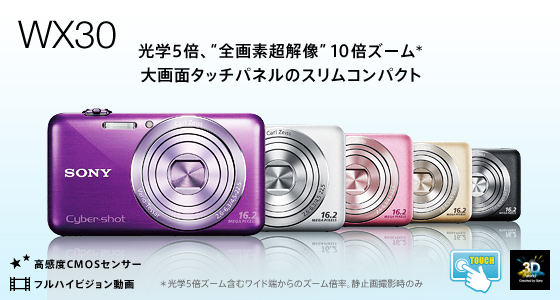 DSC-WX30 | デジタルスチルカメラ Cyber-shot サイバーショット | ソニー
