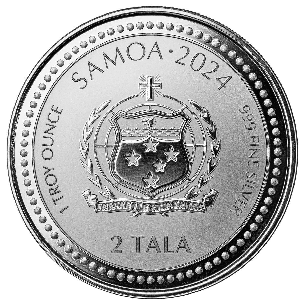 2024 Samoa Saint George And The Dragon 1 oz Silver Proof-Like Coin