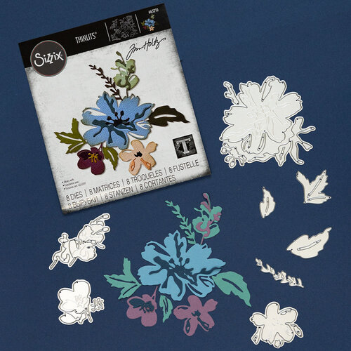 Brushstroke Flowers No.02 Thinlits Dies - Tim Holtz - Sizzix