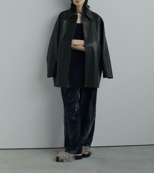 エコレザーオーバージャケット Ecoleather Over Jacket/anuke/アンヌーク