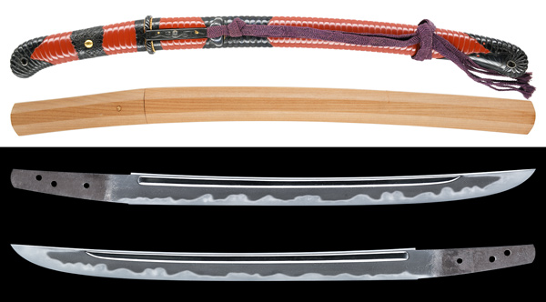 刀 大和守吉道(二代) 附 黒漆変塗鞘打刀拵 (KA-080825)｜刀・日本刀の