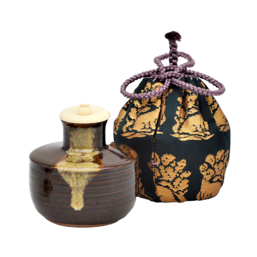 茶道具 茶入（ちゃいれ） 茶入 中興名物 振鼓 ラクト蓋 陶若窯 | 千年