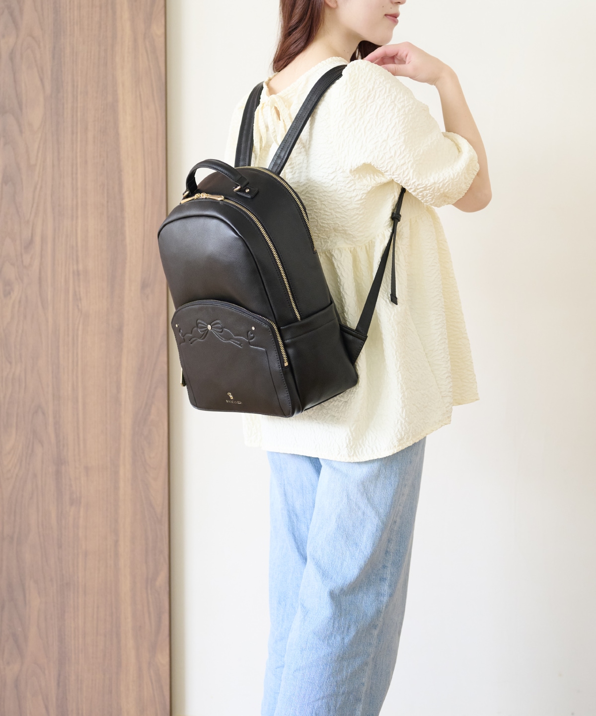 エンボスリボンリュック(FREE ブラック): SAMANTHAVEGAサマンサタバサ