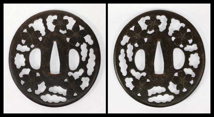 鍔：雪桜透図 Tsuba:Yukizakura Sukashi Zu