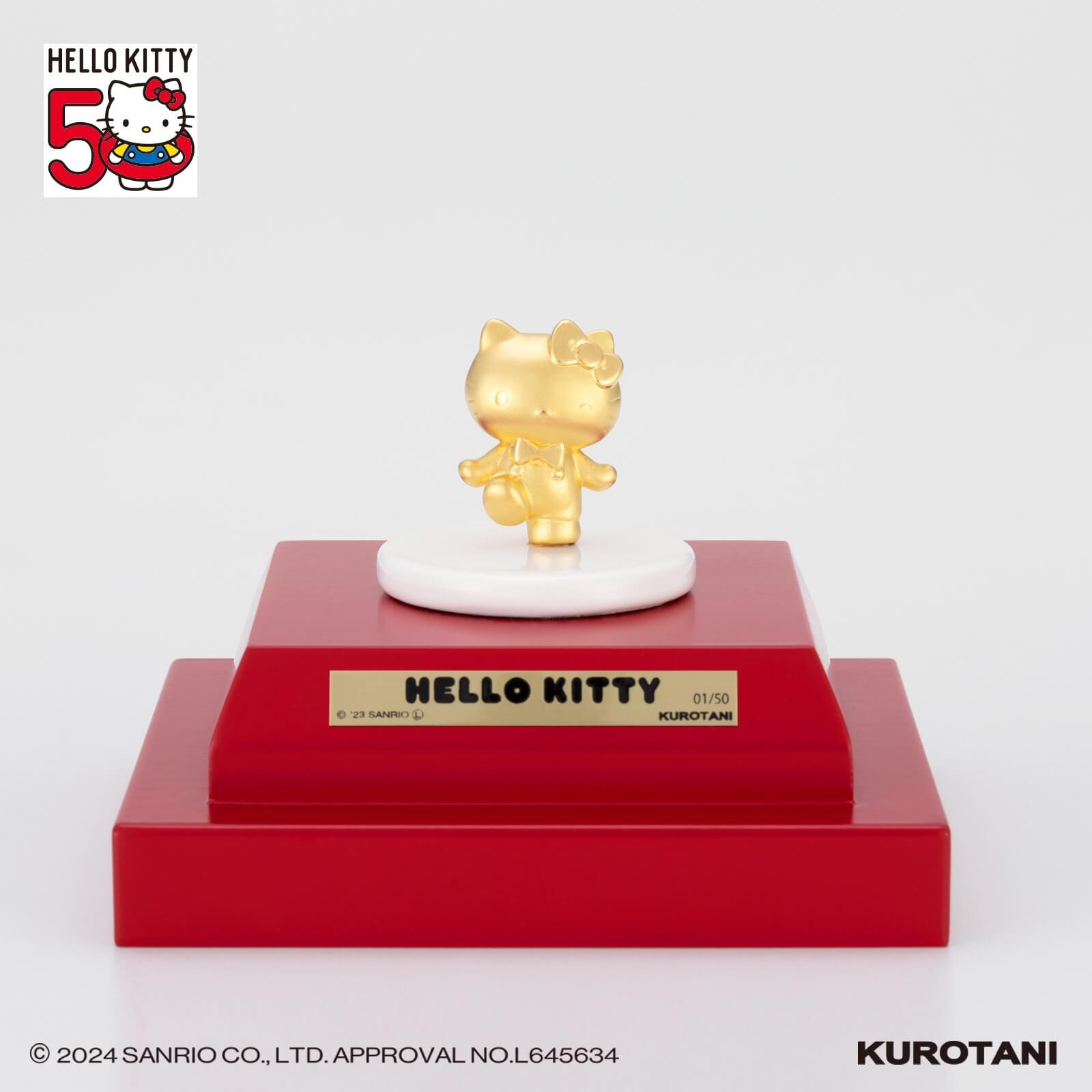 KUROTANIからハローキティ50周年を記念した純金アイテムが登場♪｜サンリオ