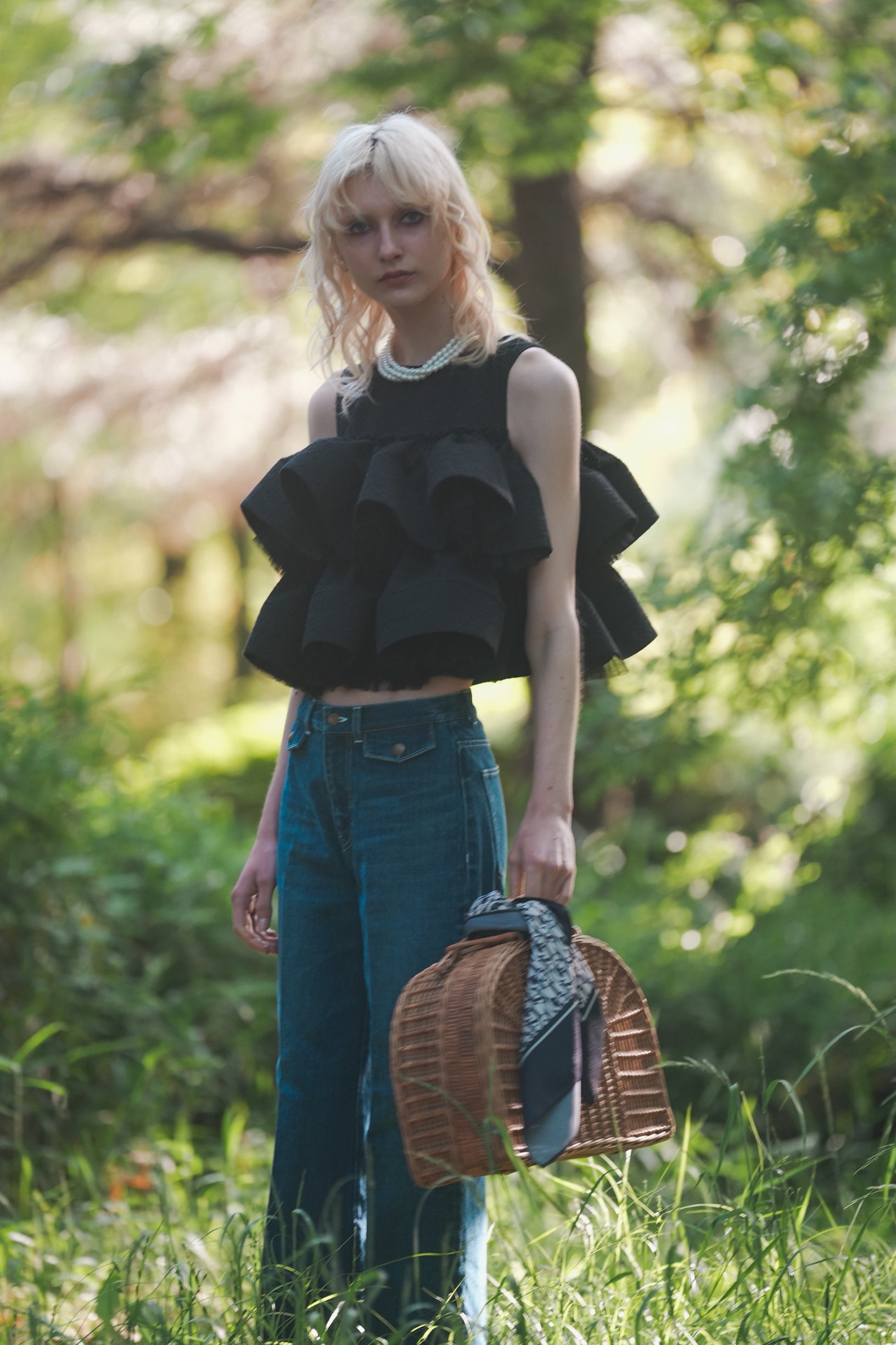 新品未使用】shellerシェリエ BLOOM embroidery tops BLOOM embroidery