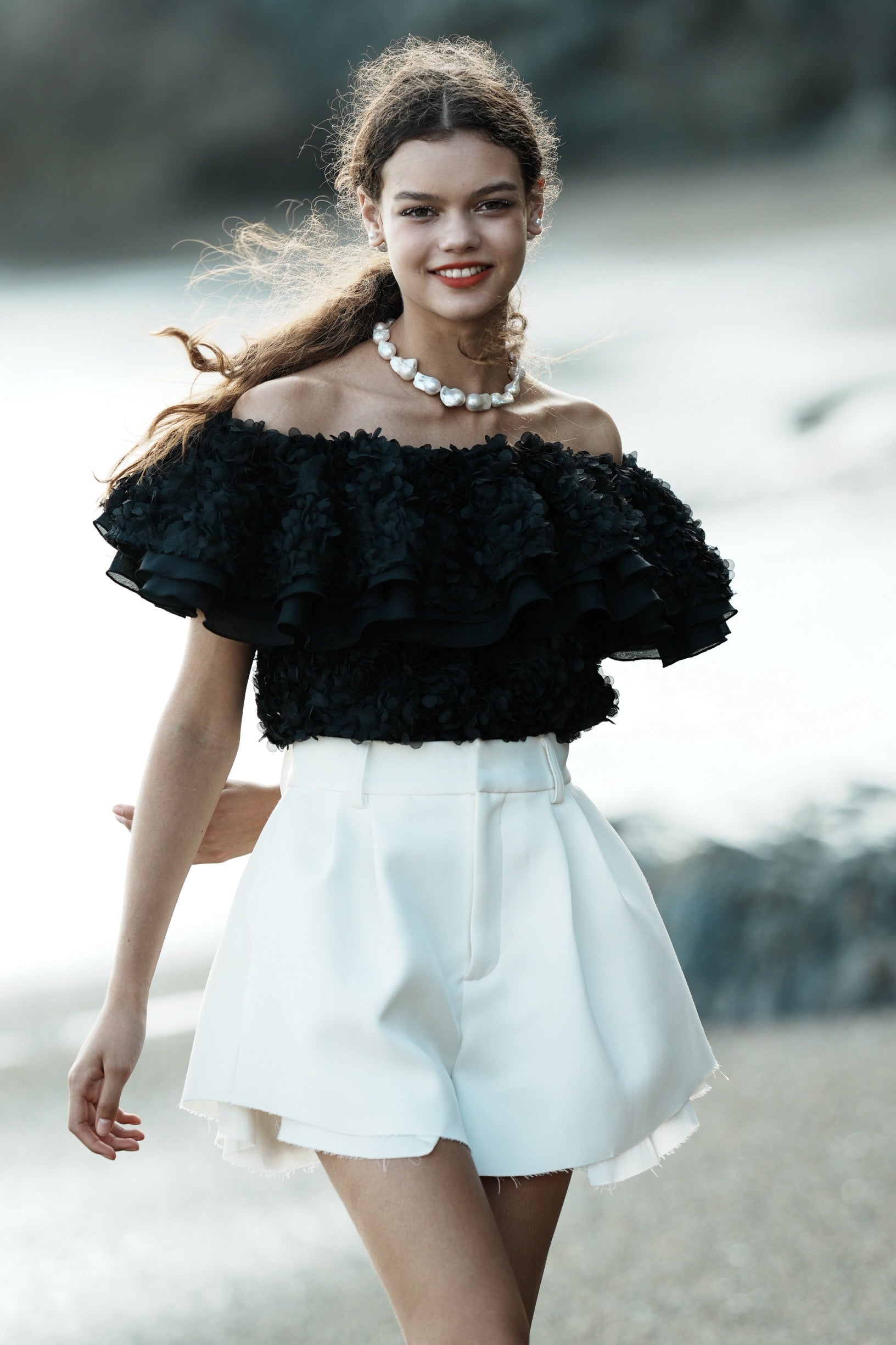 3D flower ruffle tops – shéller / シェリエ