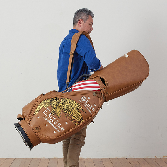 SFE-003CB.キャメル（合成皮革） – キャディバッグ・ゴルフバッグ