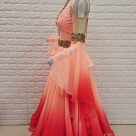 試着・レンタル・購入】社交ダンスドレス オレンジ Mサイズ