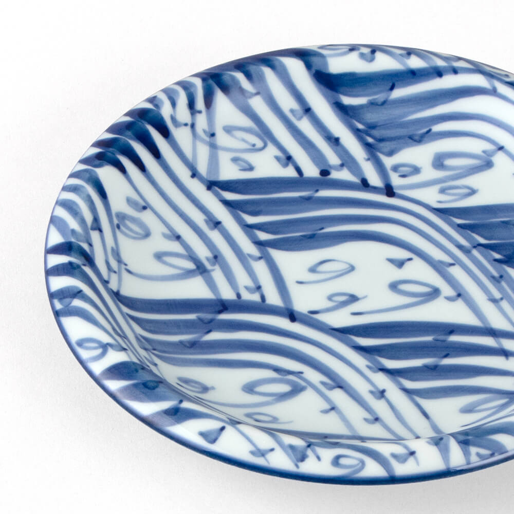染付四海波 銘々皿 ｜ 有田焼の源右衛門窯公式オンラインショップ