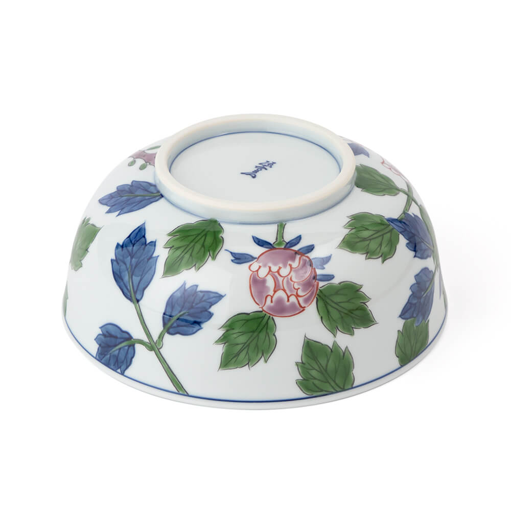 染錦紫牡丹絵 麺鉢 ｜ 有田焼の源右衛門窯公式オンラインショップ