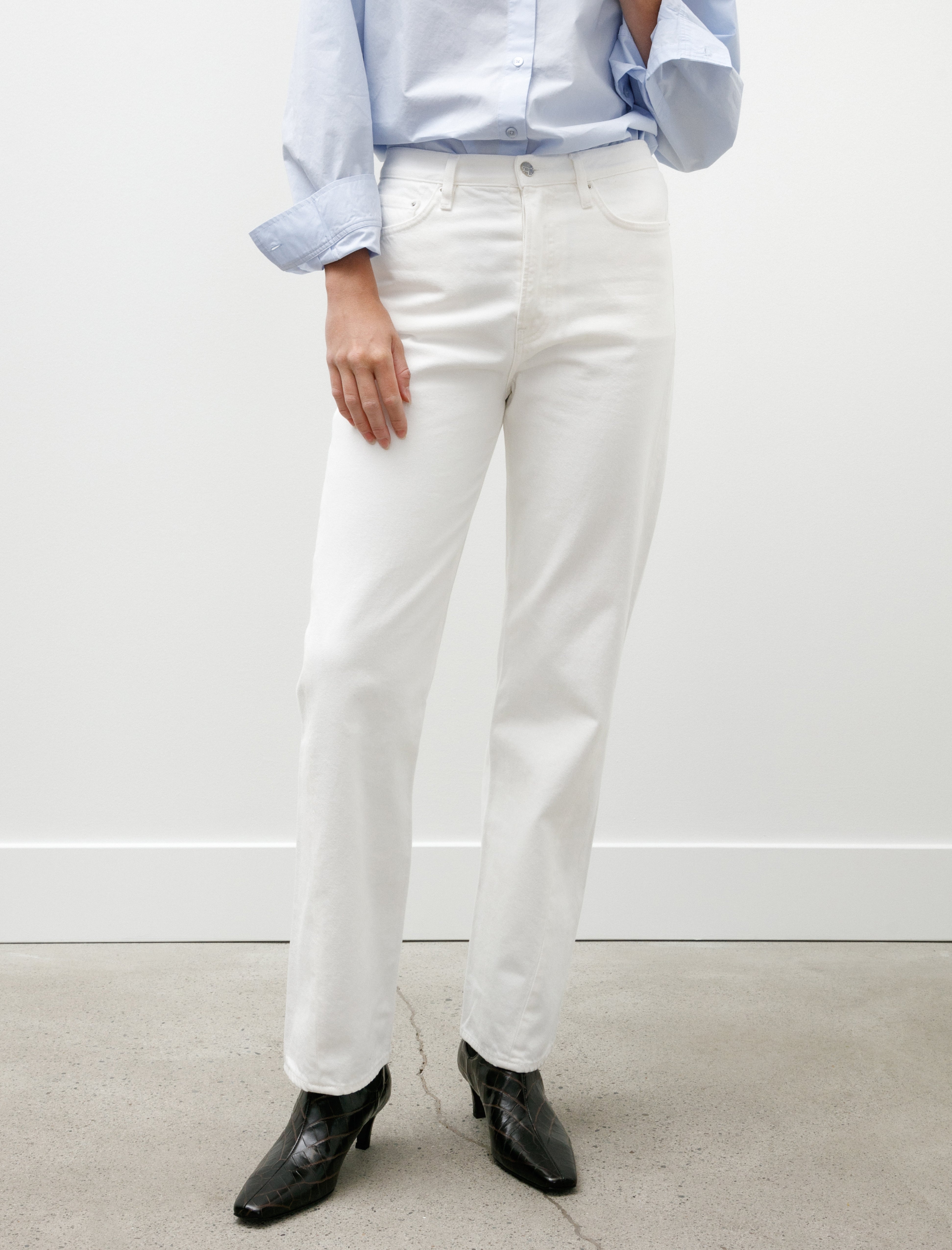 Totême Twisted Seam Denim Full Length Off White – Neighbour