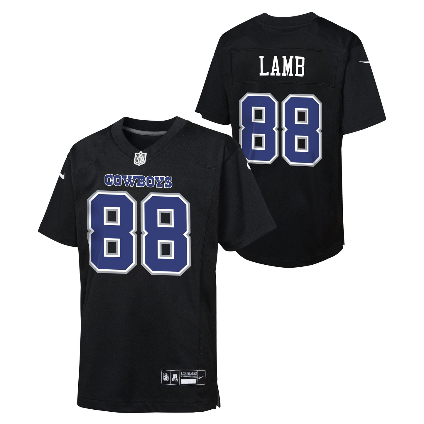 DALLAS COWBOYS CEEDEE LAMB YOUTH NIKE GAME JERSEY - BLACK – JR'S