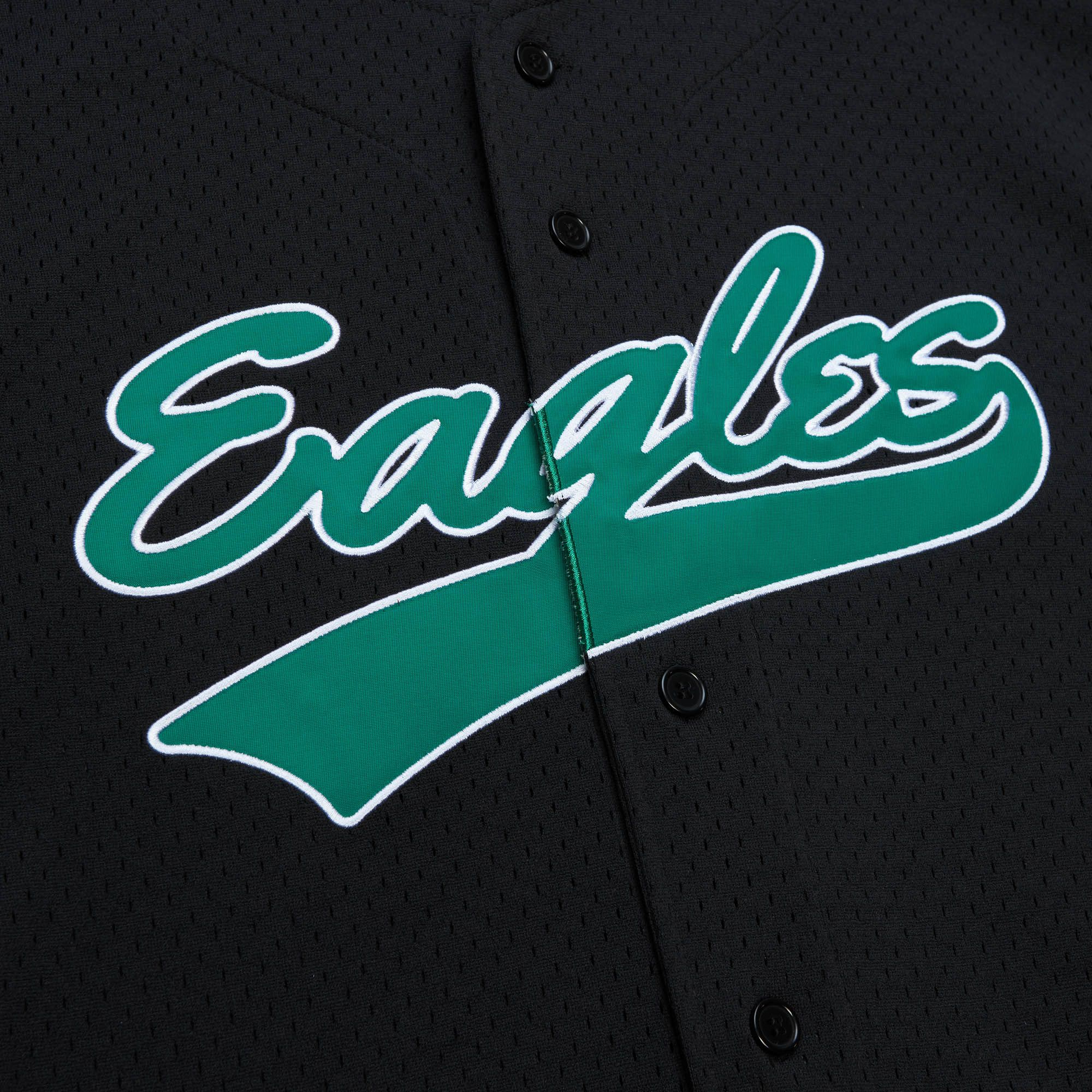PHILADELPHIA EAGLES MEN'S MITCHELL & NESS ON THE CLOCK MESH JERSEY