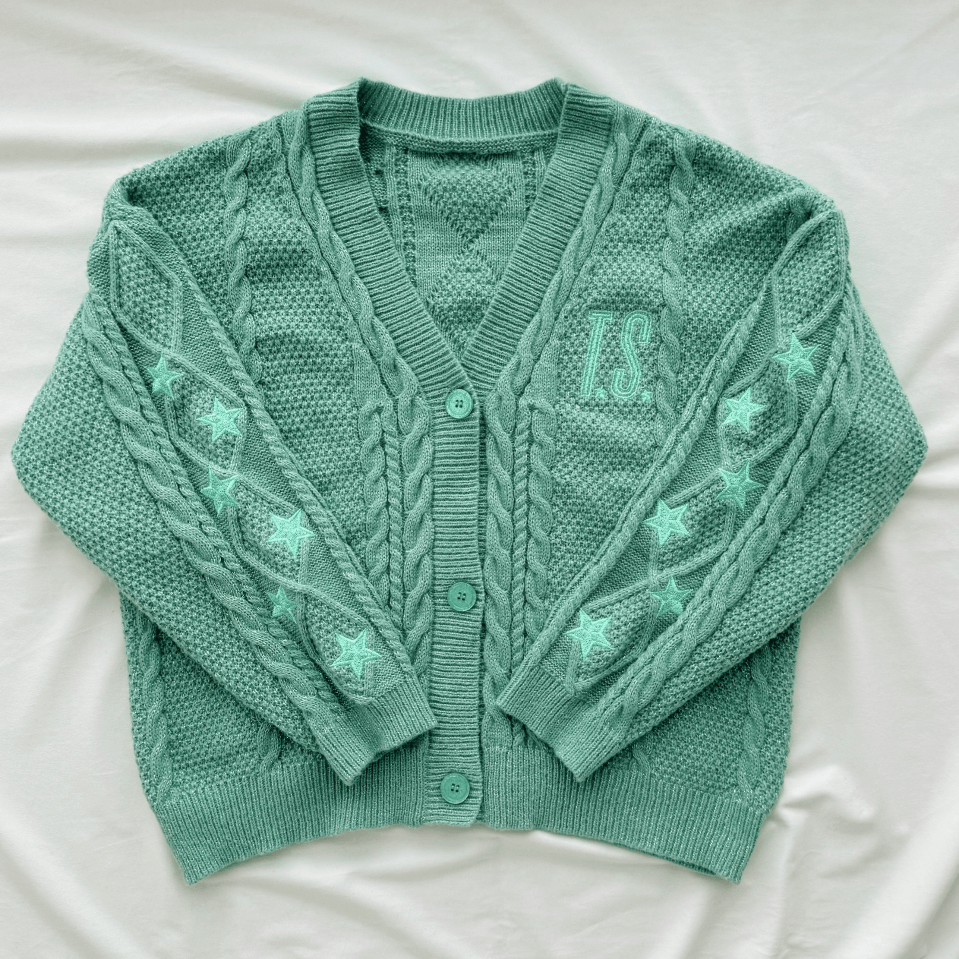 Taylor Swift The Life of a Showgirl Green Cardigan – Shoptown Boutique