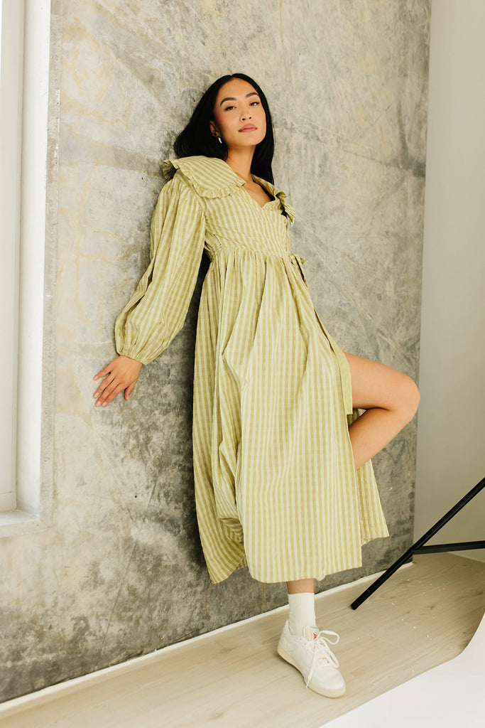 birdie wrap dress // green *zoco exclusive* – shop zoco