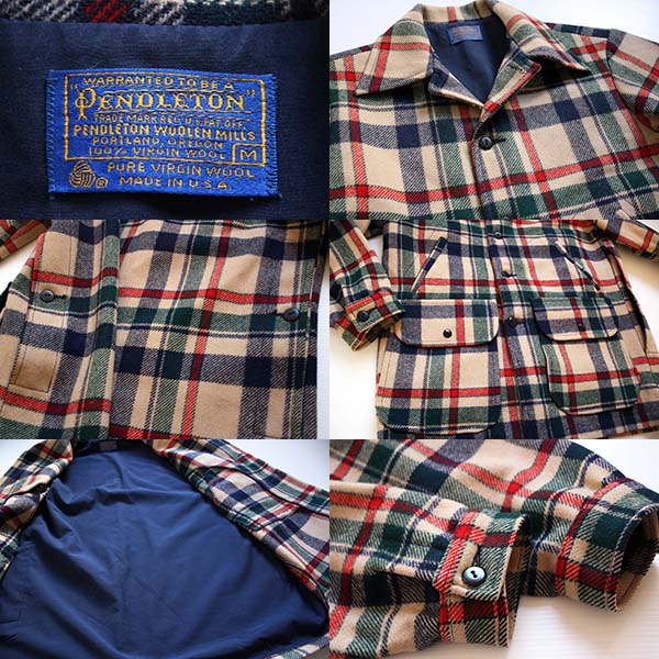 70s USA製 PENDLETONペンドルトン ウールジャケット M - Sixpacjoe Web