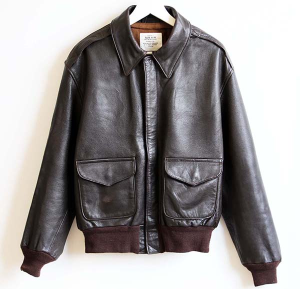 90s USA製 AVIREXアヴィレックス A-2 フライト レザージャケット 44R