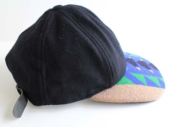 90s PENDLETONペンドルトン ネイティブ柄 ウールキャップ 黒