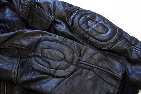 80s YAMAHAヤマハ キルティングライナー レザージャケット 黒 46