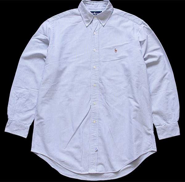 90s ラルフローレン ストライプ ボタンダウン オックスフォード