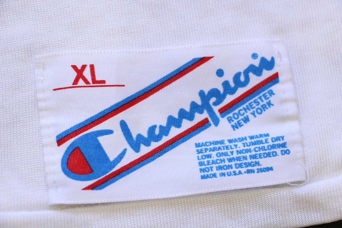 80s USA製 Championチャンピオン MASSACHUSETTS Vネック コットン