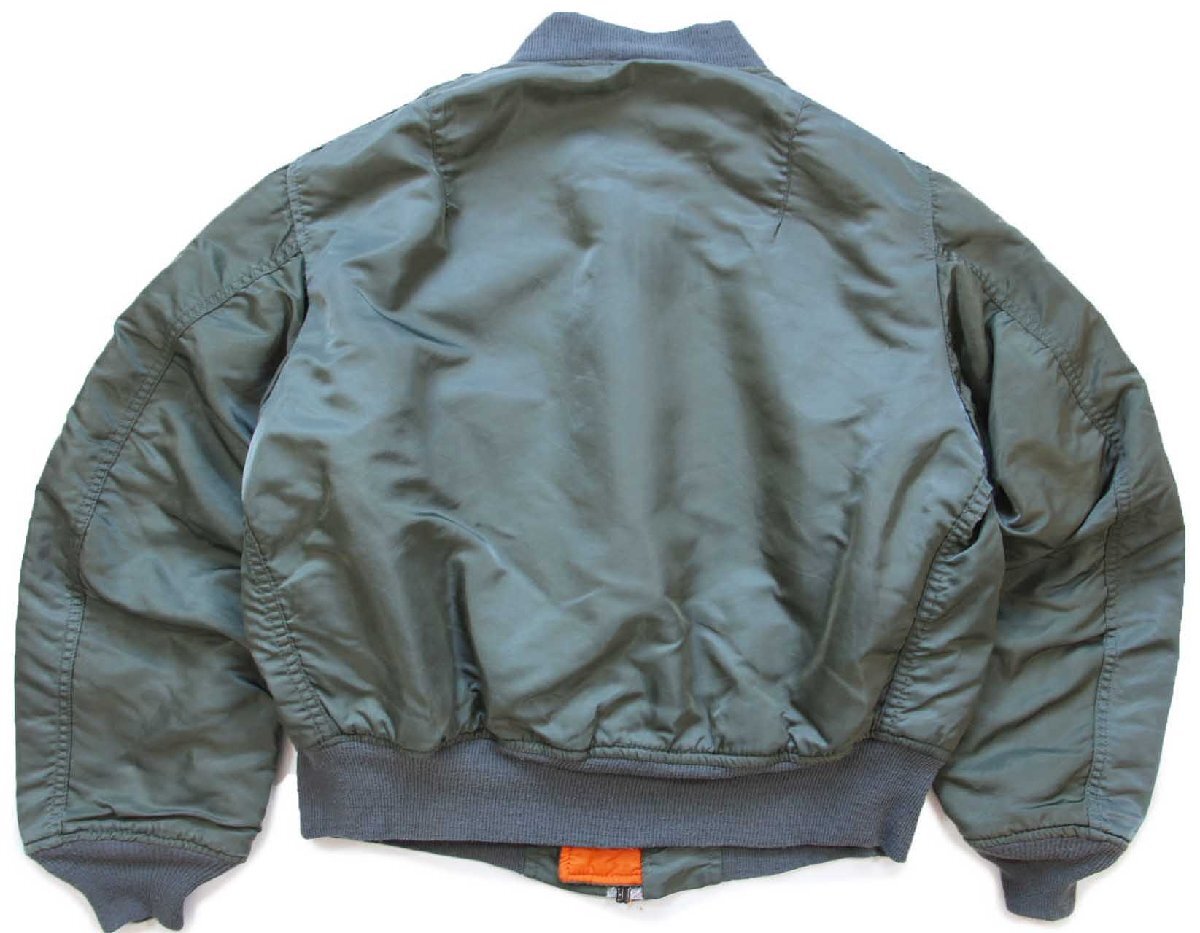 90s USA製 ALPHAアルファ MA-1 フライトジャケット オリーブ M