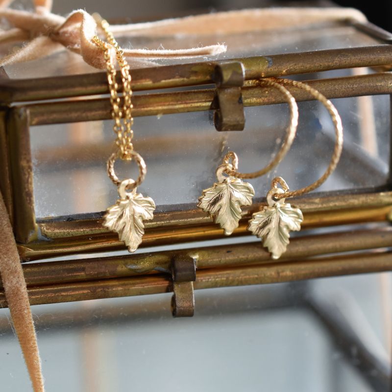 重ね付け用チャーム】14KGF ゴールドリーフ チャーム - Silvia de atelier